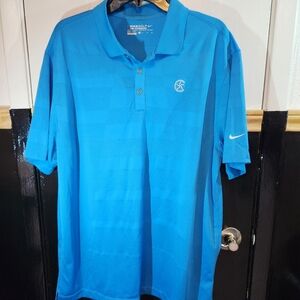 NikeGolf Tour Performance Mens XL Blue Polo Shirt Dri Fit
